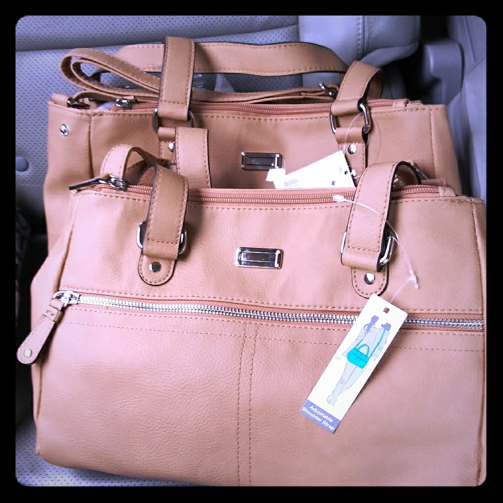 Tan satchel Purse 👜